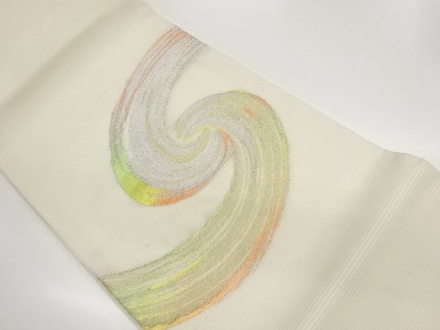 JAPANESE KIMONO / HIRAKI NAGOYA OBI FOR SUMMER / WOVEN CURB